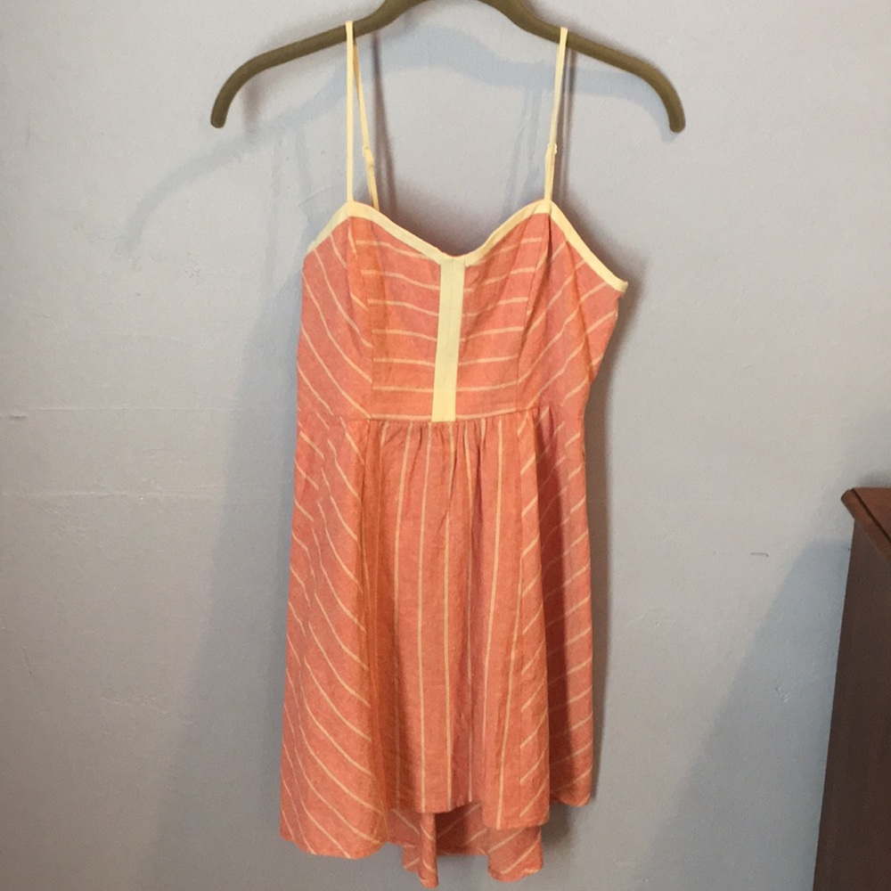 Striped high low dress